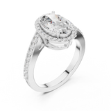 Gold Ring DDLR-434, White Gold, view 2