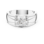 14K Solid Gold Lab Diamond Solitaire Ring, White Gold, view 4