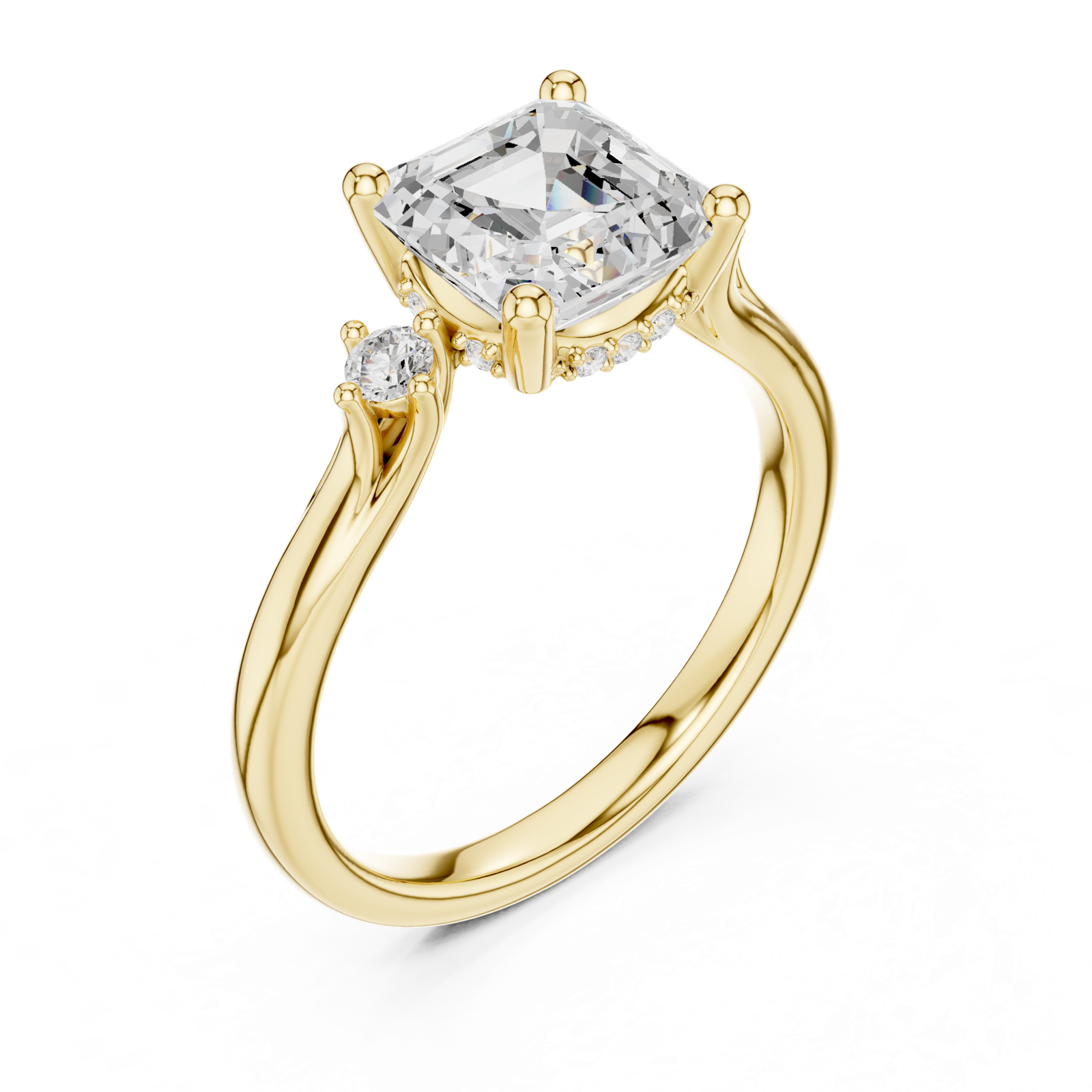 Gold Ring DDLR-969, Yellow Gold, view 2