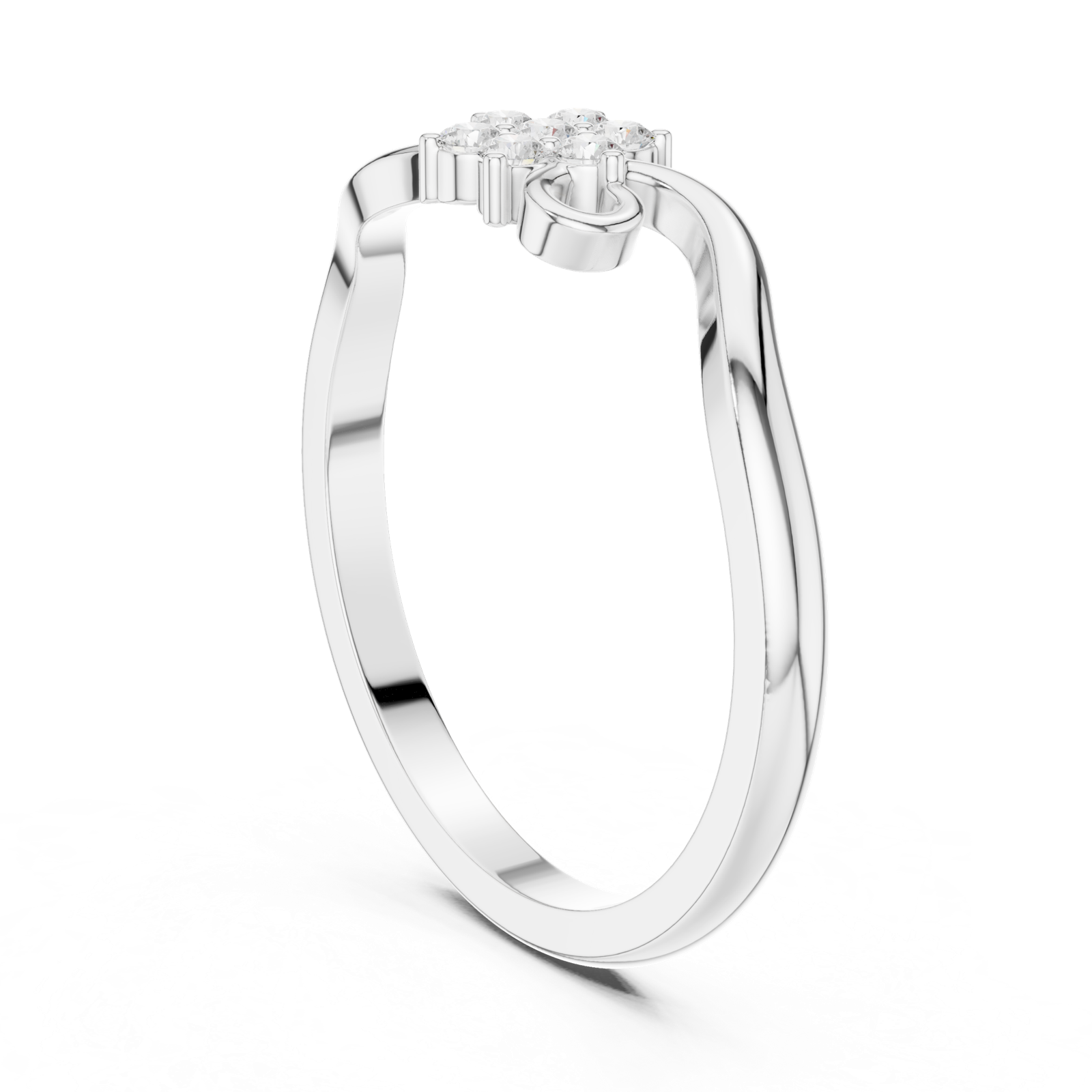 Gold Ring DDLR-739, White Gold, view 1