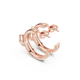 Gold Earrings SBER(34), Rose Gold, view 2