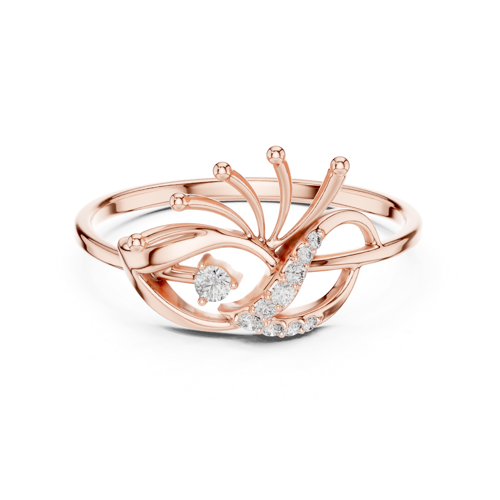 Gold Ring 1 (142), Rose Gold, view 4