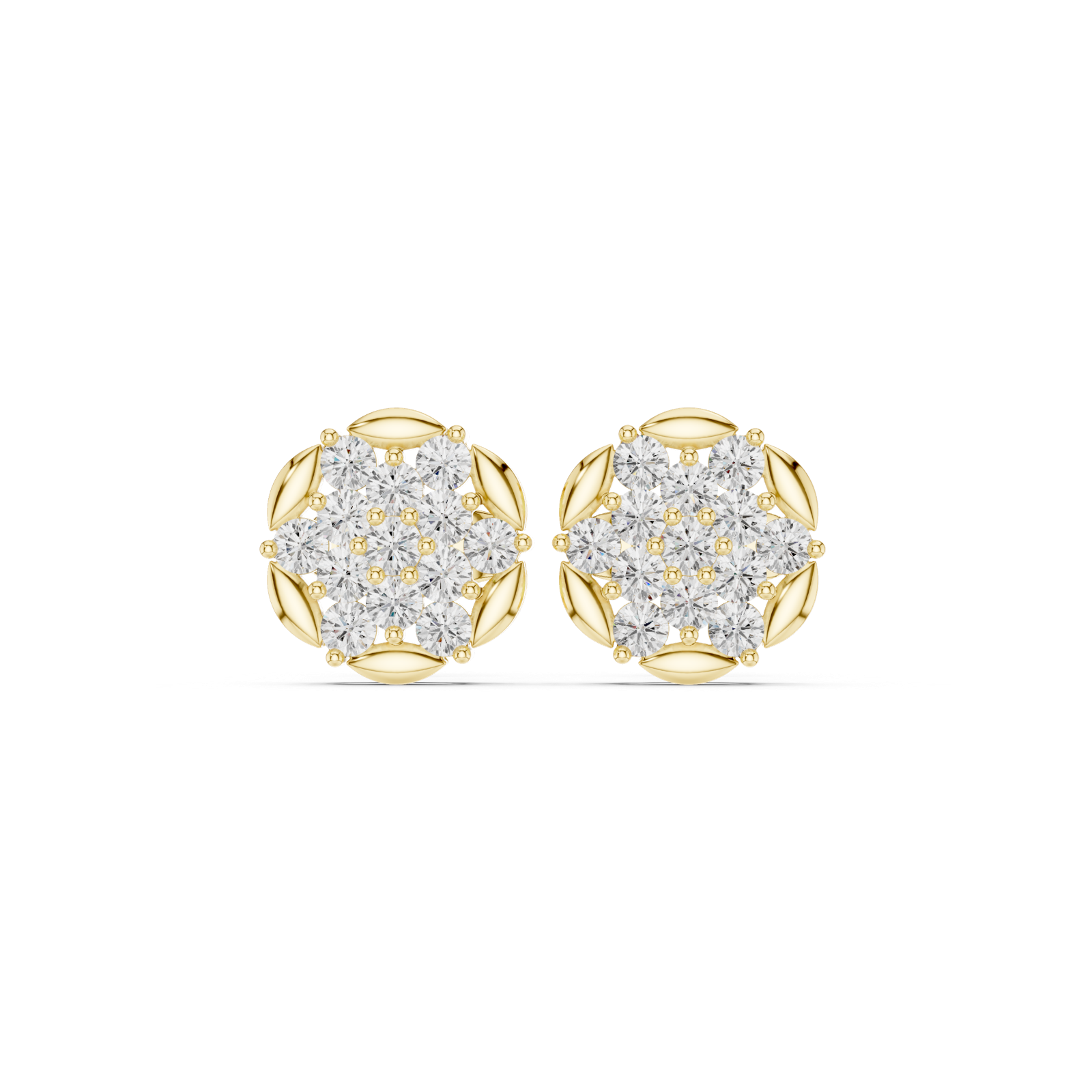 Gold Earrings AGDER-353, Yellow Gold