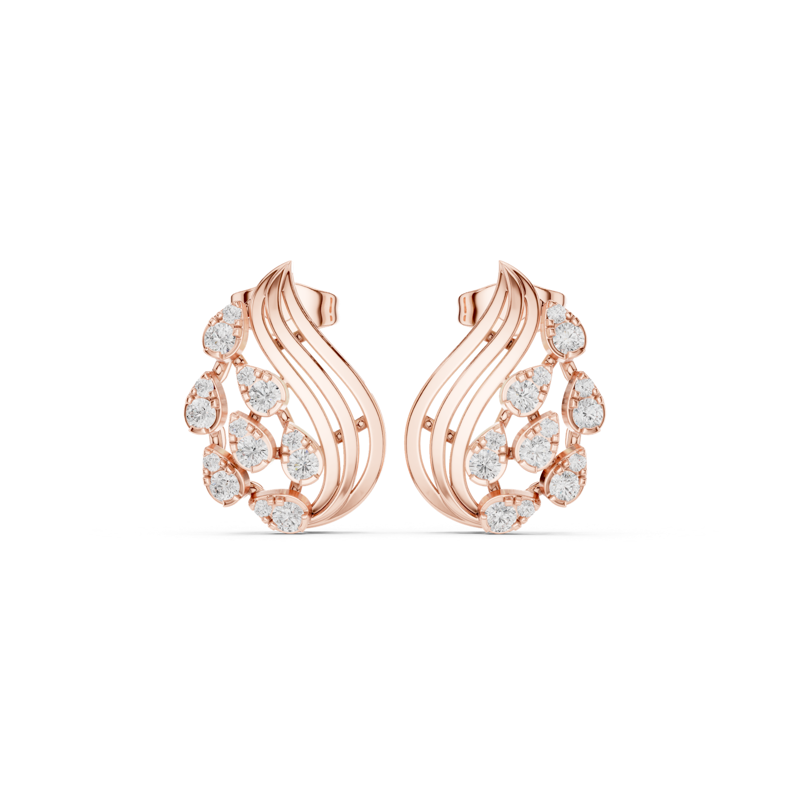 Gold Earrings 9-10013PE, Rose Gold