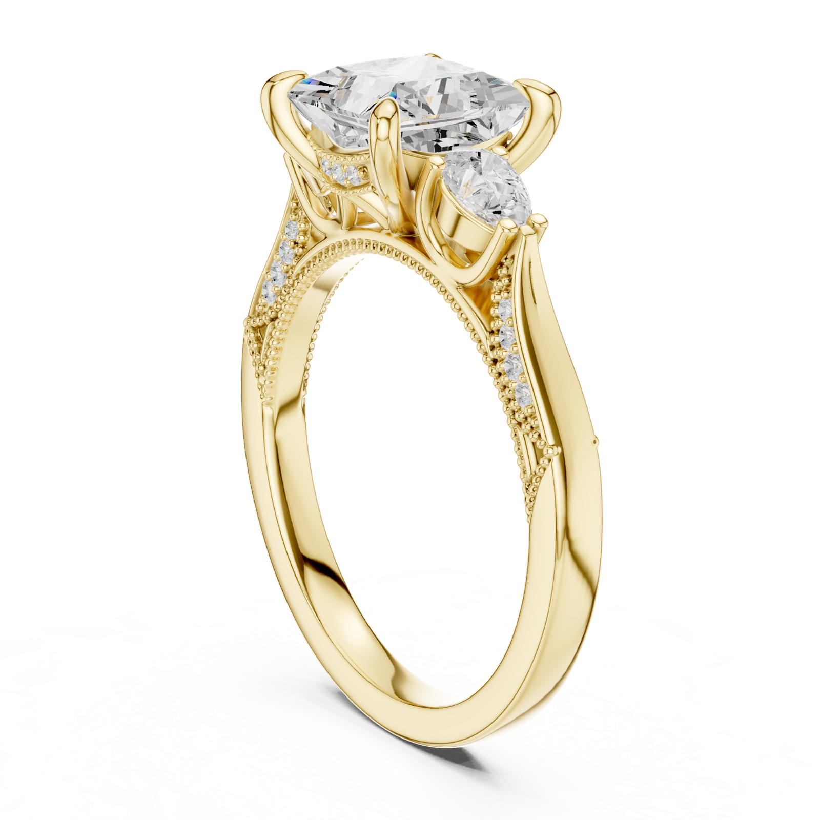 Gold Ring DDLR-1044, Yellow Gold, view 1