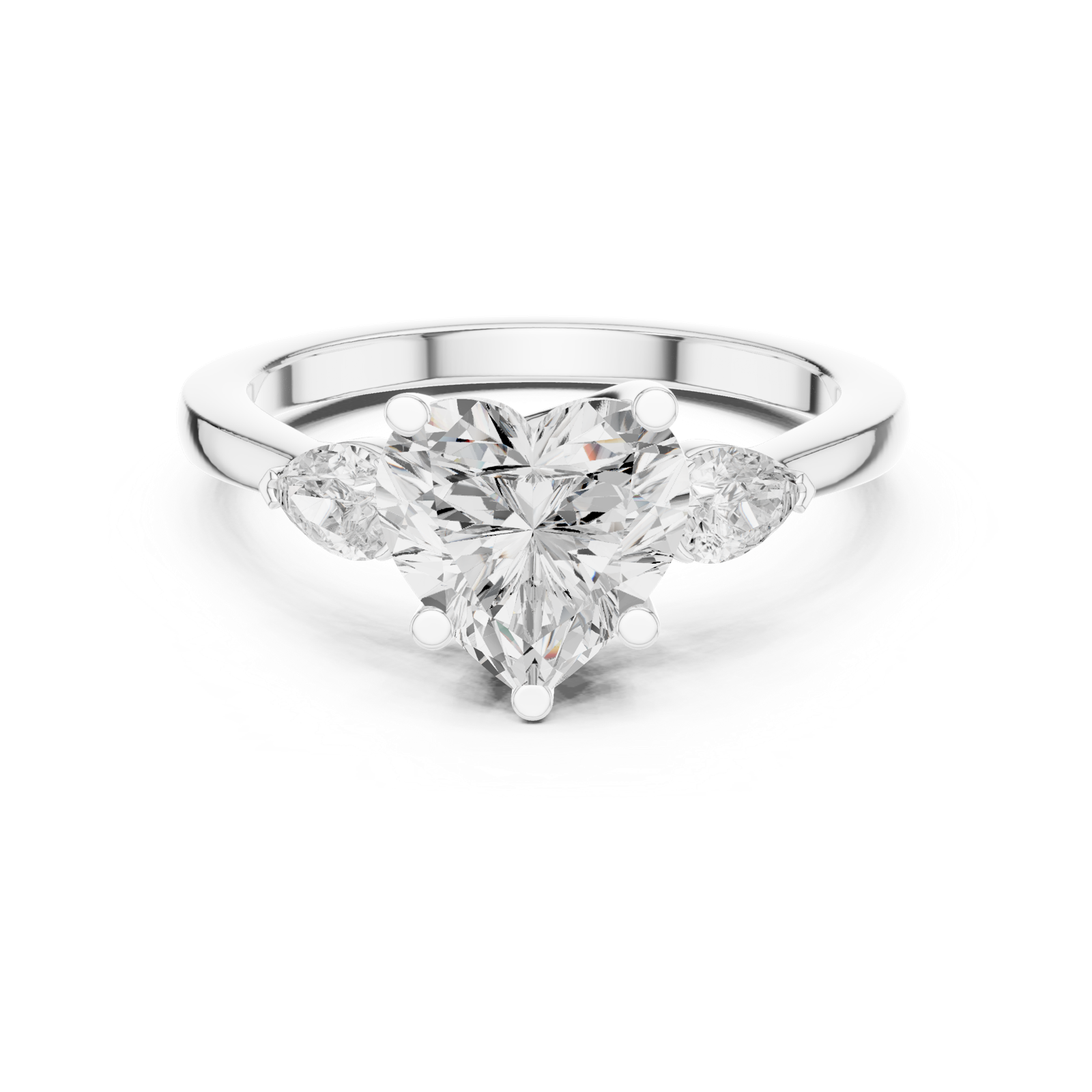 Gold Ring DDLR-270, White Gold, view 4