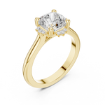 Gold Jewelry, Cushion center stone, Yellow Gold, view 2