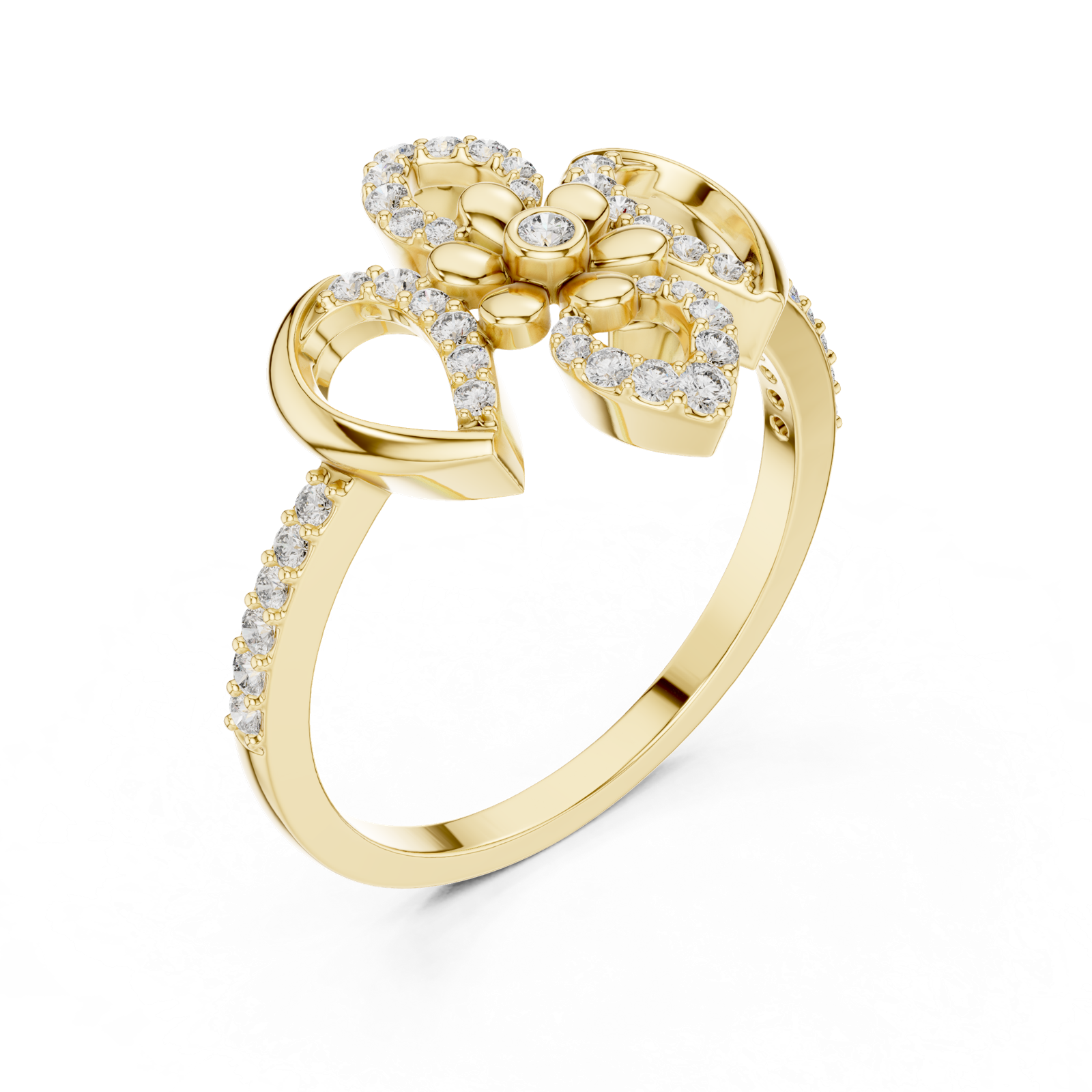 Gold Ring LR-01 (57), Yellow Gold, view 2