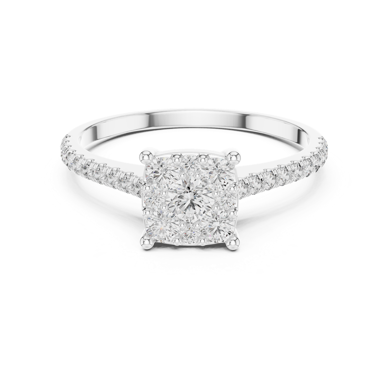 Gold Ring DDLR-004, White Gold, view 4