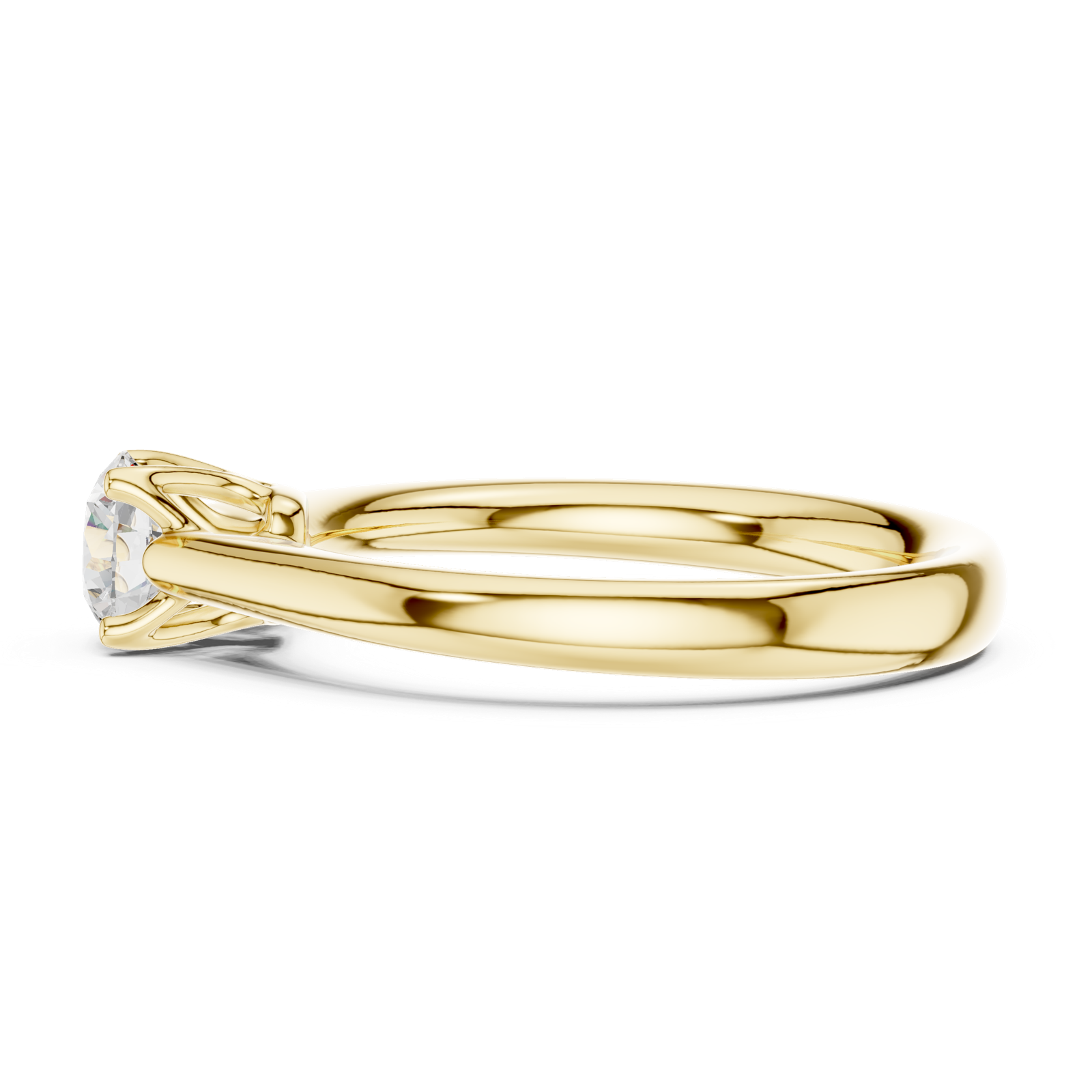 Gold Ring DDLR-565, Yellow Gold, view 3