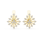 Gold Earrings L03-11, Yellow Gold, view 4