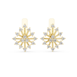 Gold Earrings L03-11, Yellow Gold, view 4