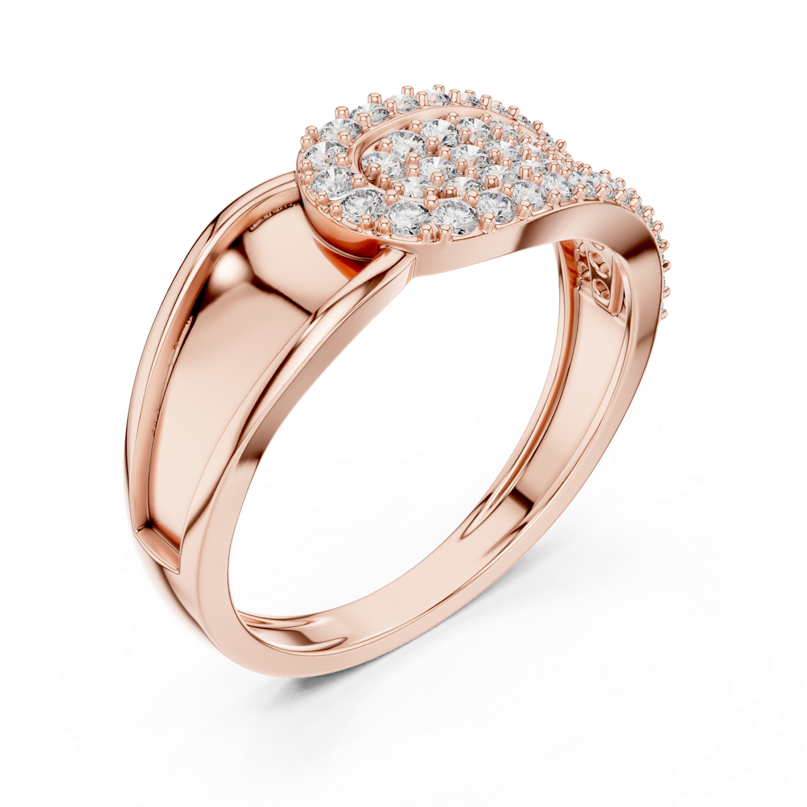 Gold Ring LR-01 (5), Rose Gold, view 2