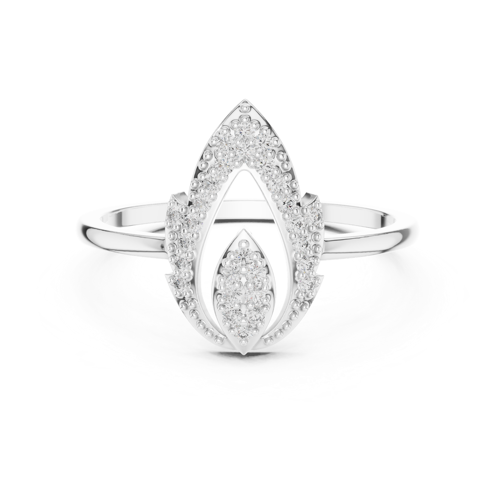 Gold Ring DR-6321, White Gold