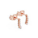 Gold Earrings SBER(32), Rose Gold, view 1