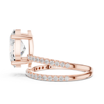 Gold Jewelry L35-39, Oval center stone, Rose Gold, view 3