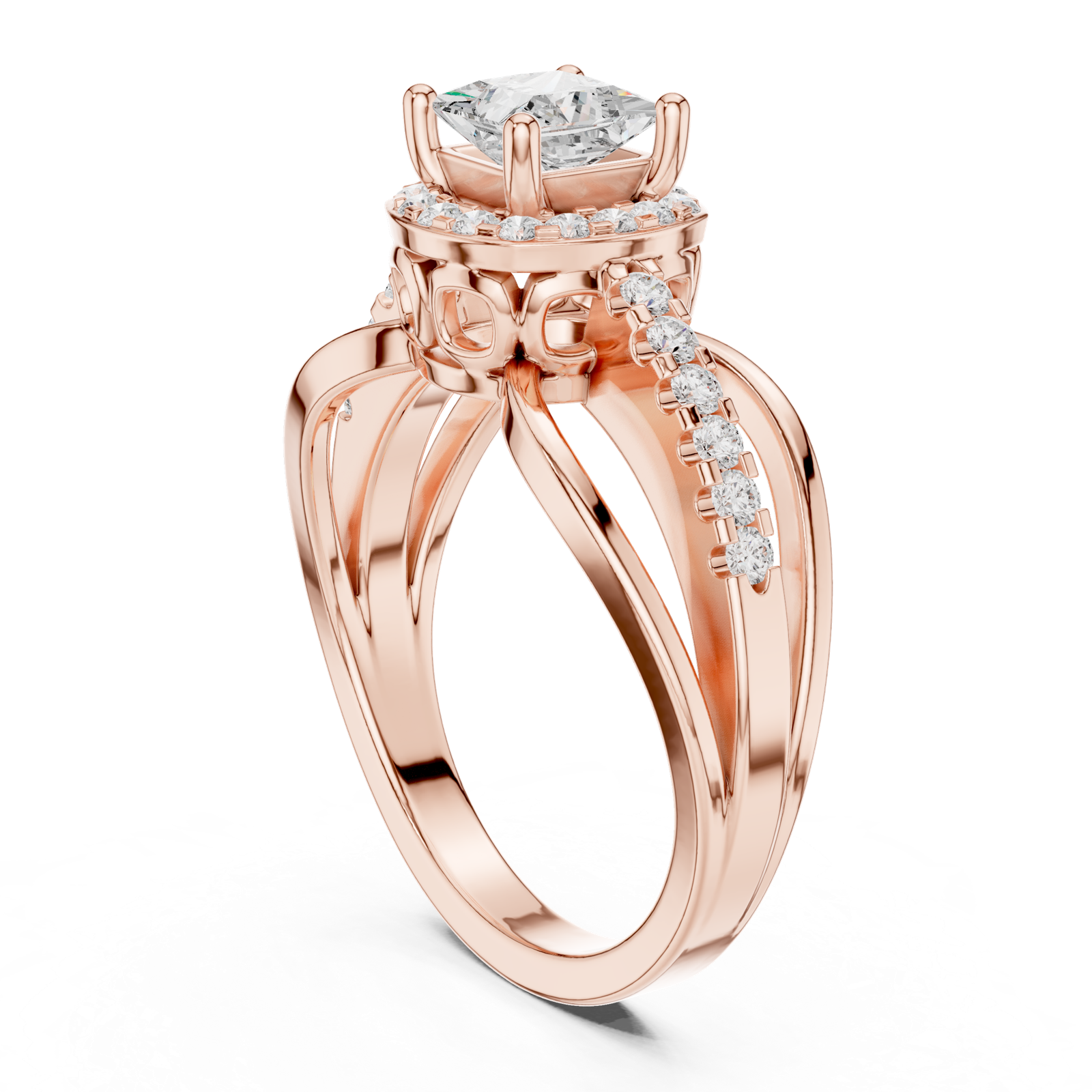 Gold Ring DDLR-486, Rose Gold