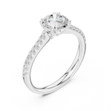 Gold Ring DDLR-640, White Gold, view 2