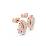 Gold Earrings 9-10115E, Rose Gold, view 1