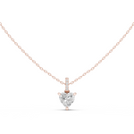 Gold Jewelry DDPO-009, Heart center stone, Rose Gold