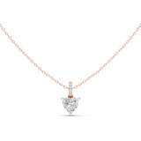 Gold Jewelry DDPO-009, Heart center stone, Rose Gold