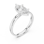 Gold Jewelry L36-10, Marquise center stone, White Gold, view 2