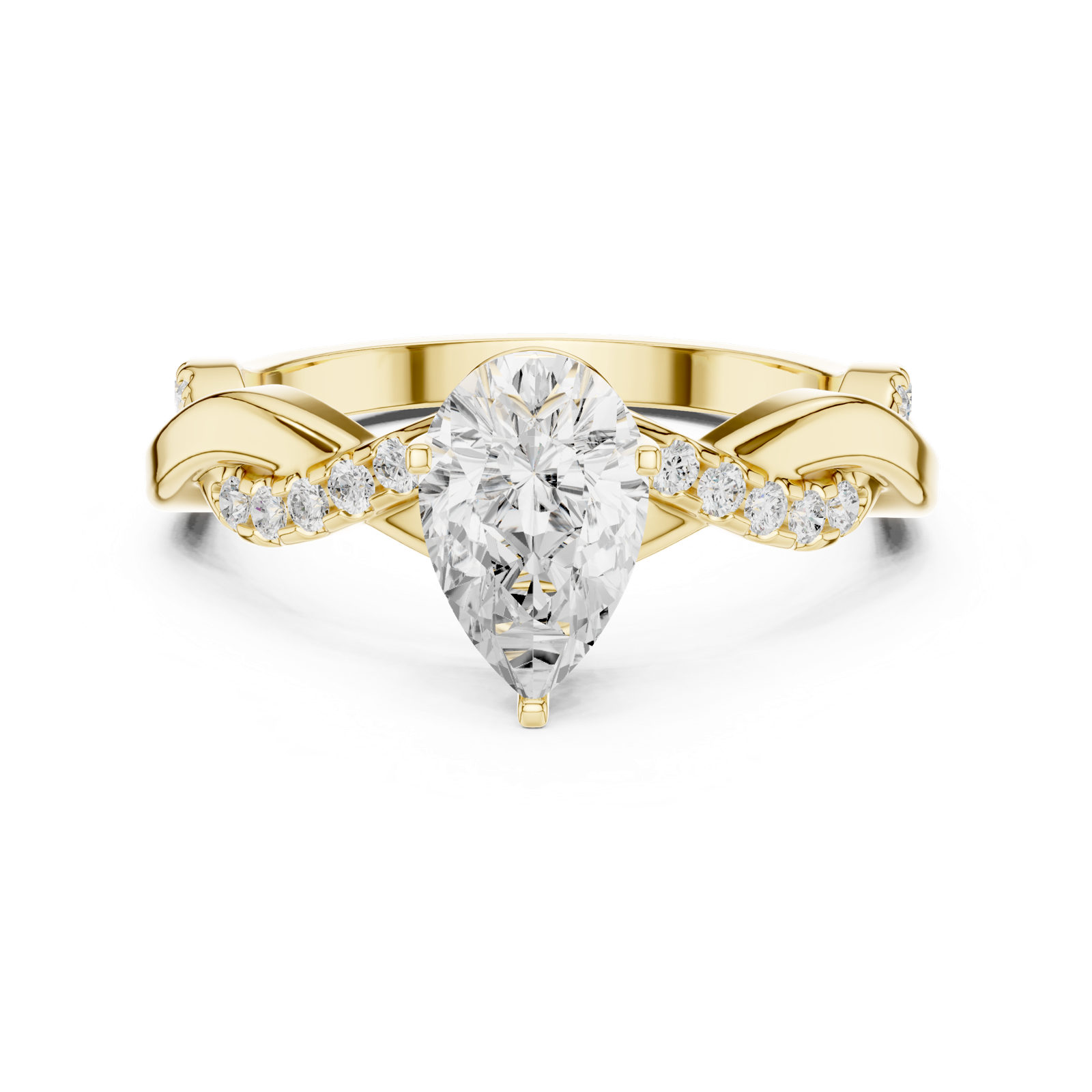 Gold Ring DDLR-1084, Yellow Gold, view 4
