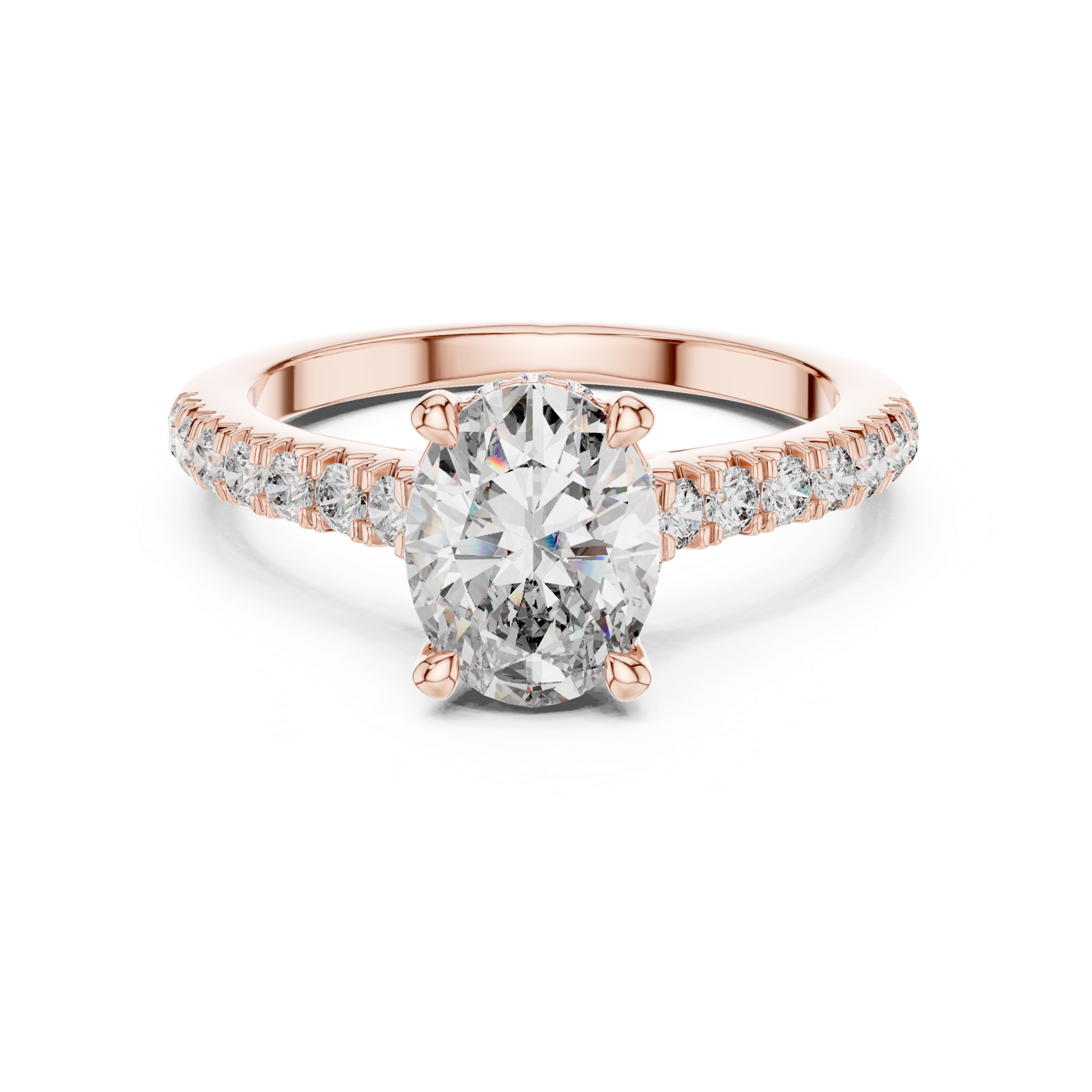 Gold Ring DDLR-249, Rose Gold, view 4