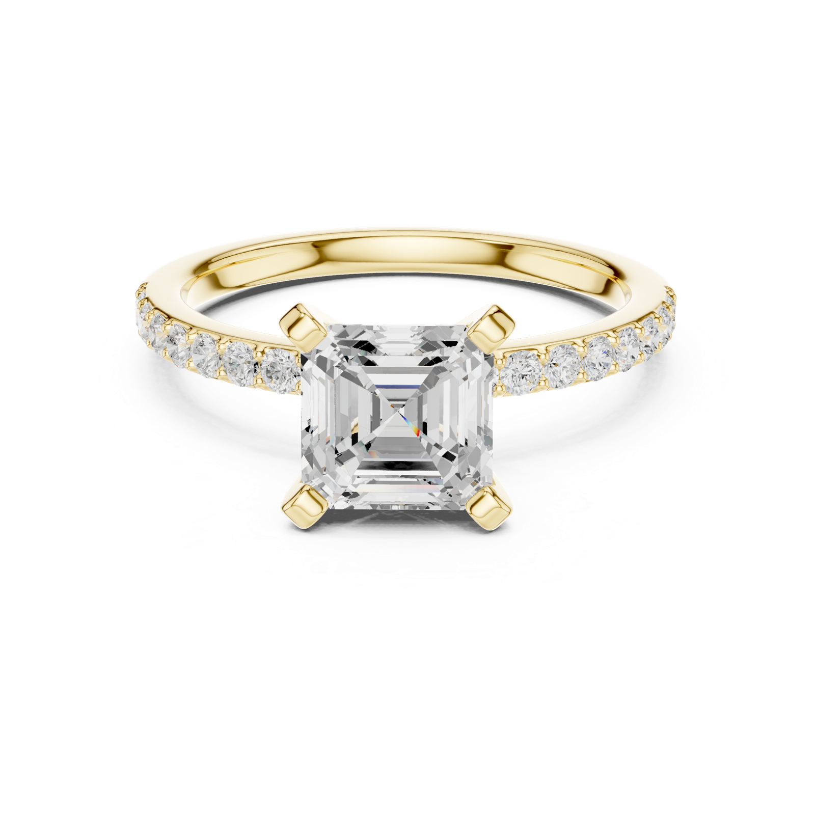 Gold Ring DDLR-884, Yellow Gold, view 4