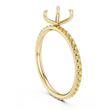 Gold Jewelry L36-15, Heart center stone, Yellow Gold, view 1