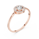 Gold Ring DR-6162, Rose Gold, view 2