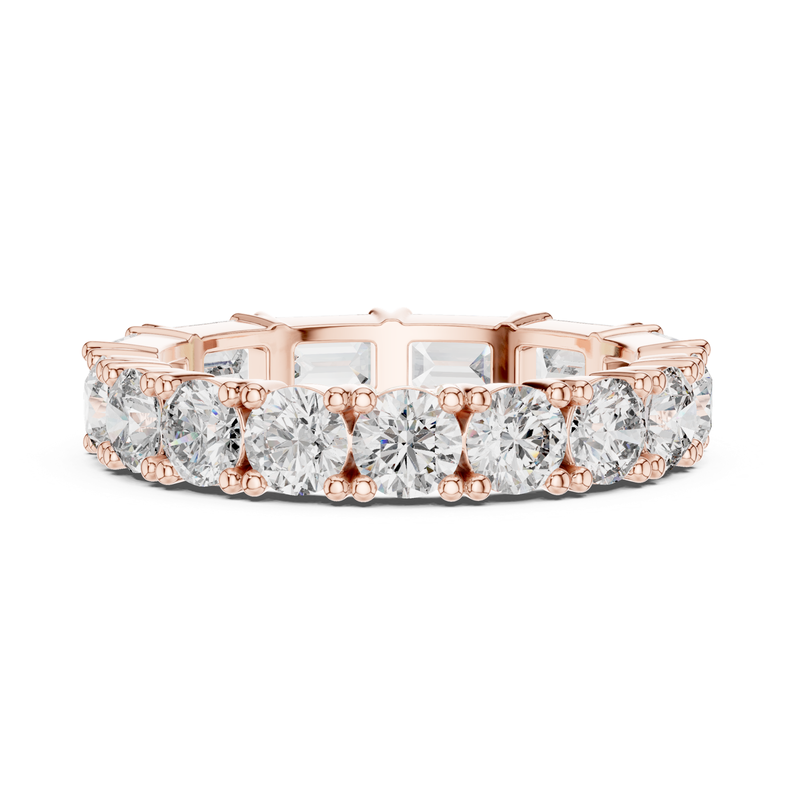 Gold Ring DDLR-228, Rose Gold, view 3