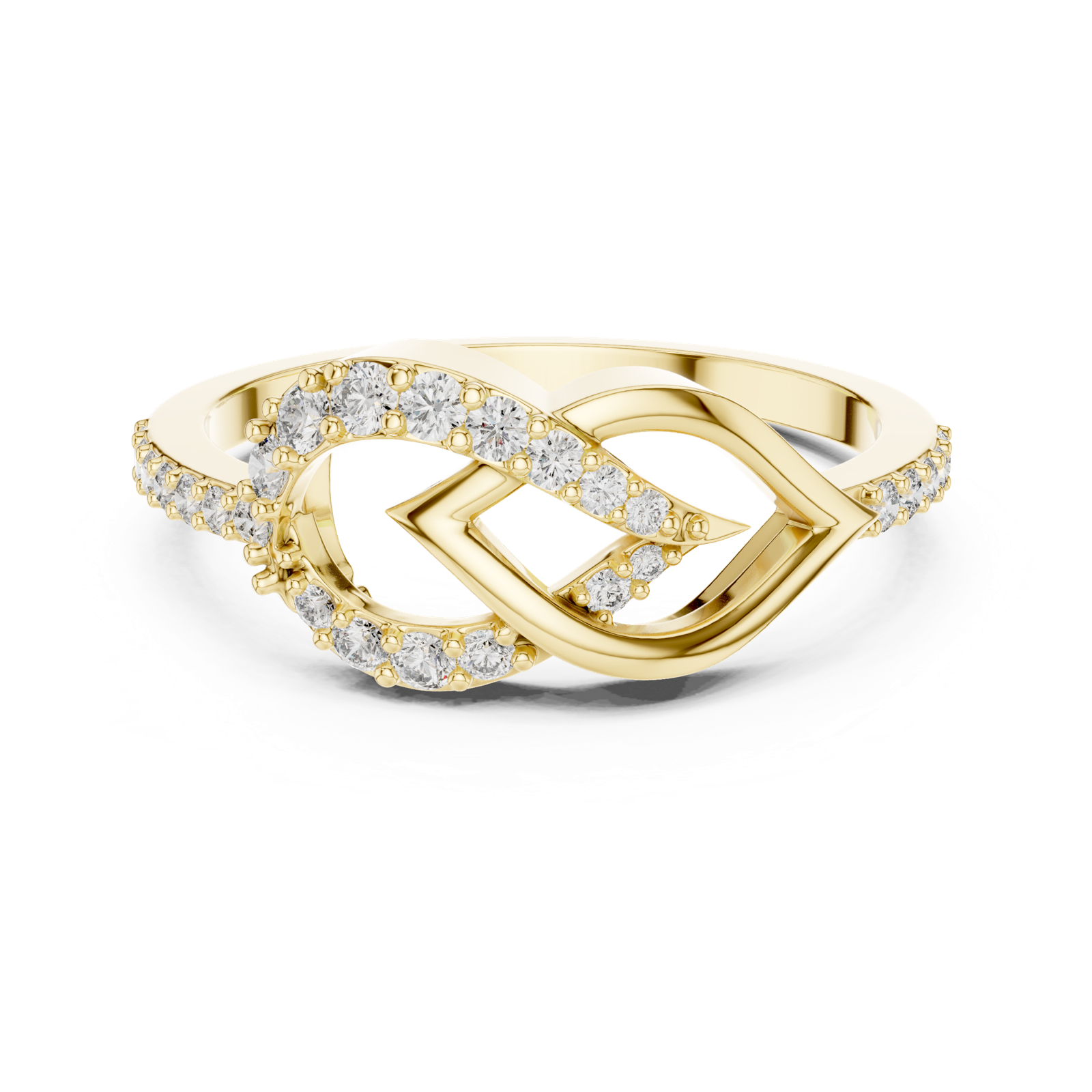 Gold Ring LR-01 (54), Yellow Gold, view 4