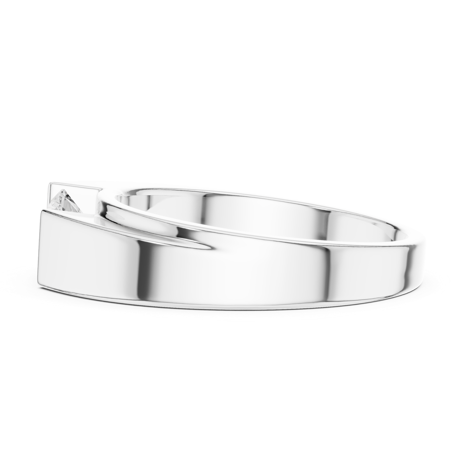 Gold Men's Ring GGR-0025, White Gold, view 3