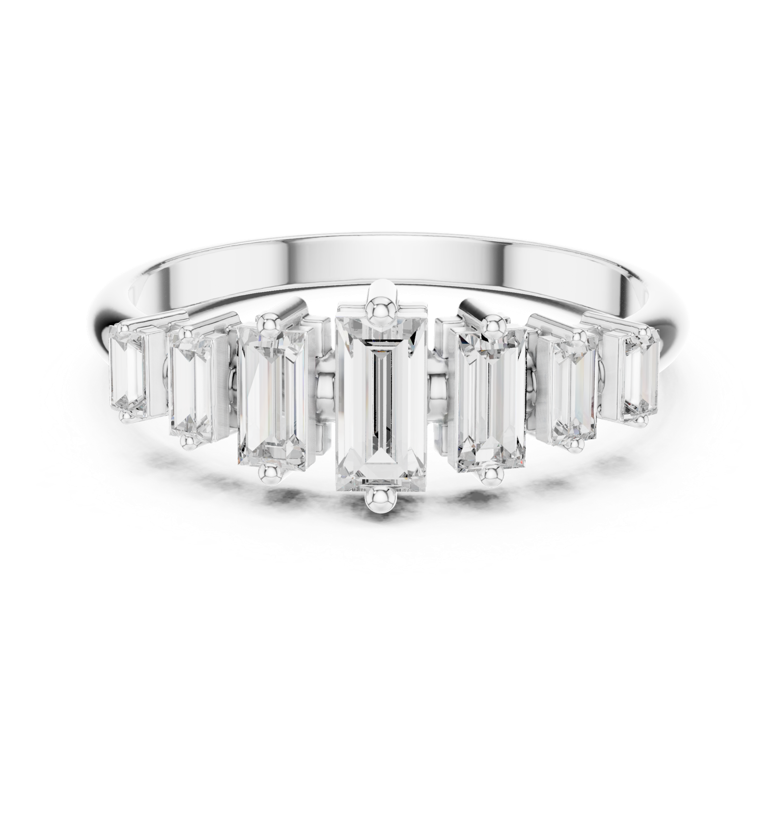 Gold Ring ALR-98, White Gold, view 4
