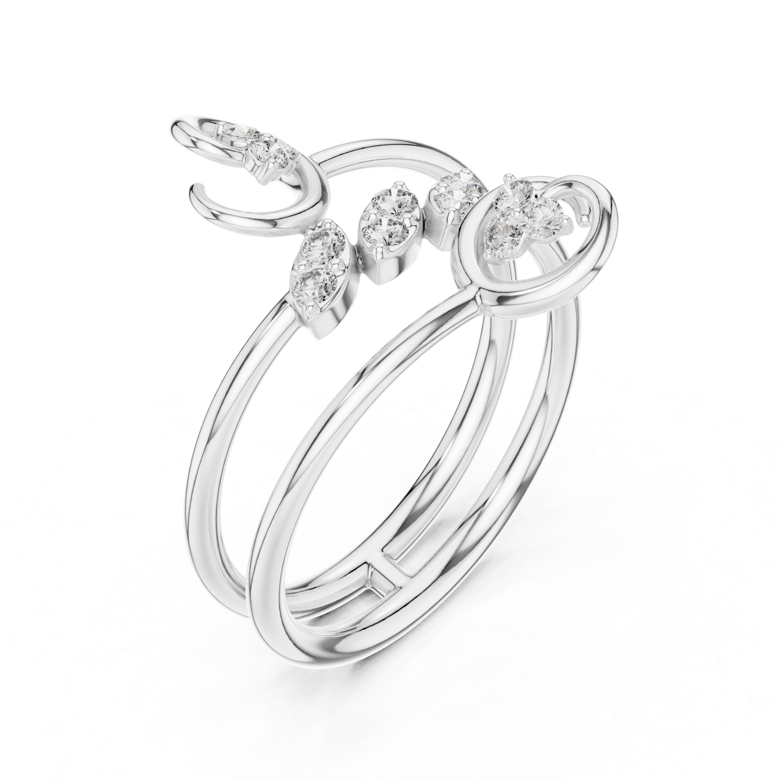 Gold Ring 1 (233), White Gold, view 2