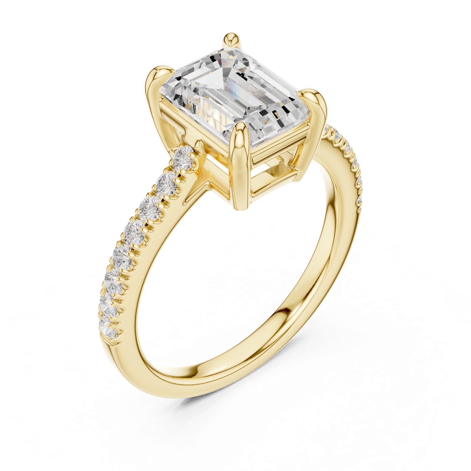 Gold Ring DDLR-876, Yellow Gold, view 2