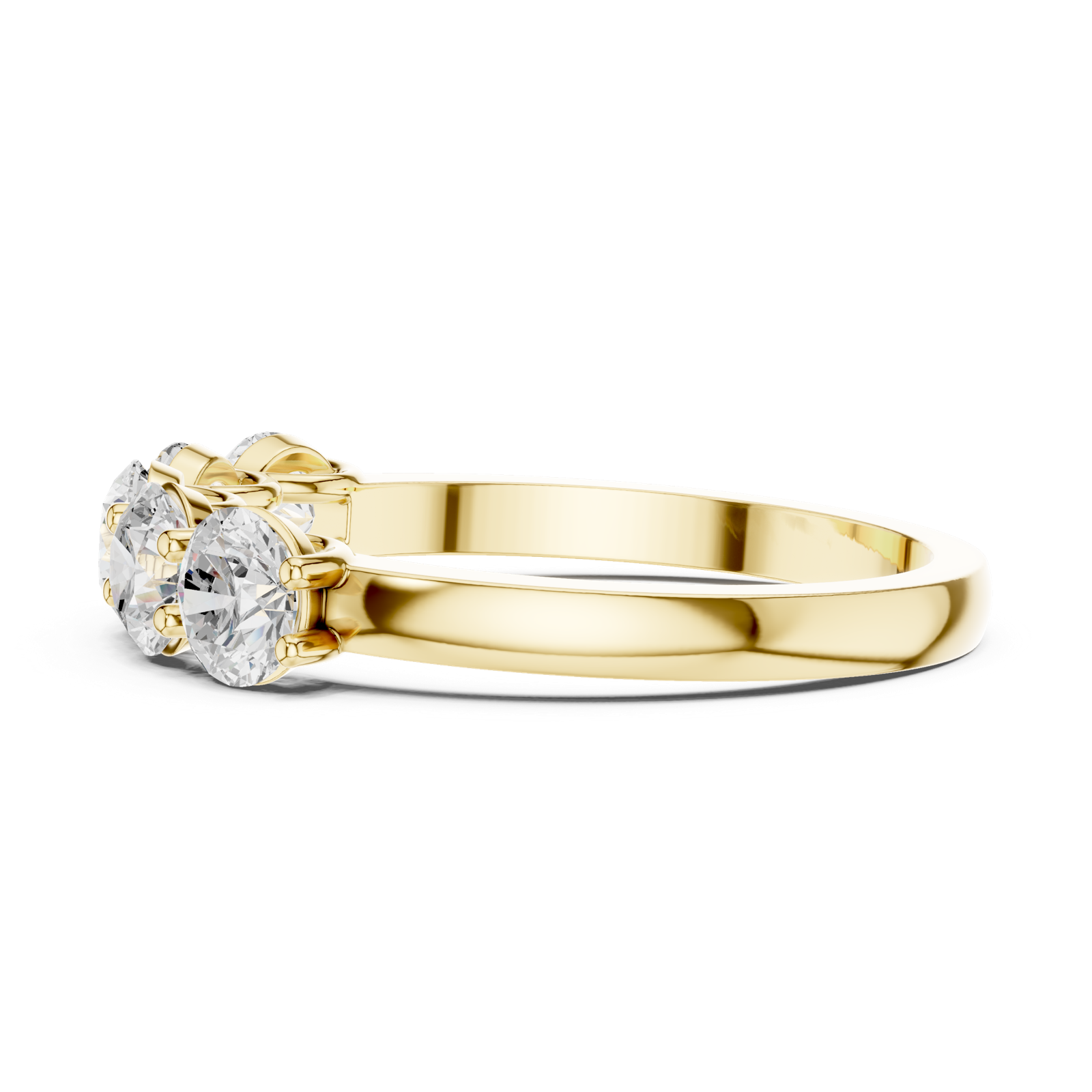 Gold Ring DDLR-1120, Yellow Gold, view 3