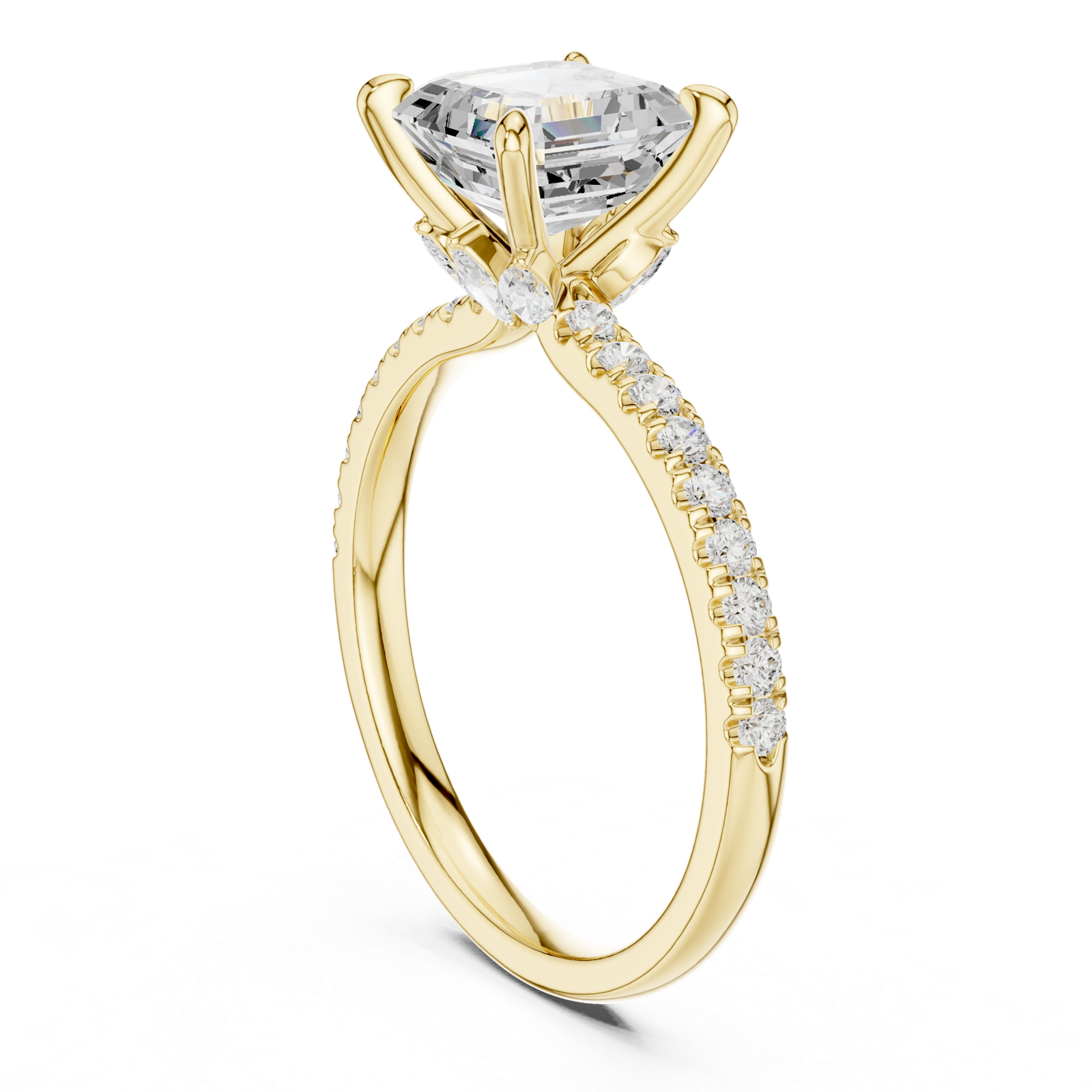 Gold Ring DDLR-1009, Yellow Gold, view 1