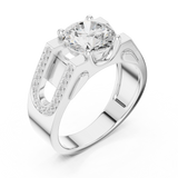 Gold Ring SBMR(45), White Gold, view 2