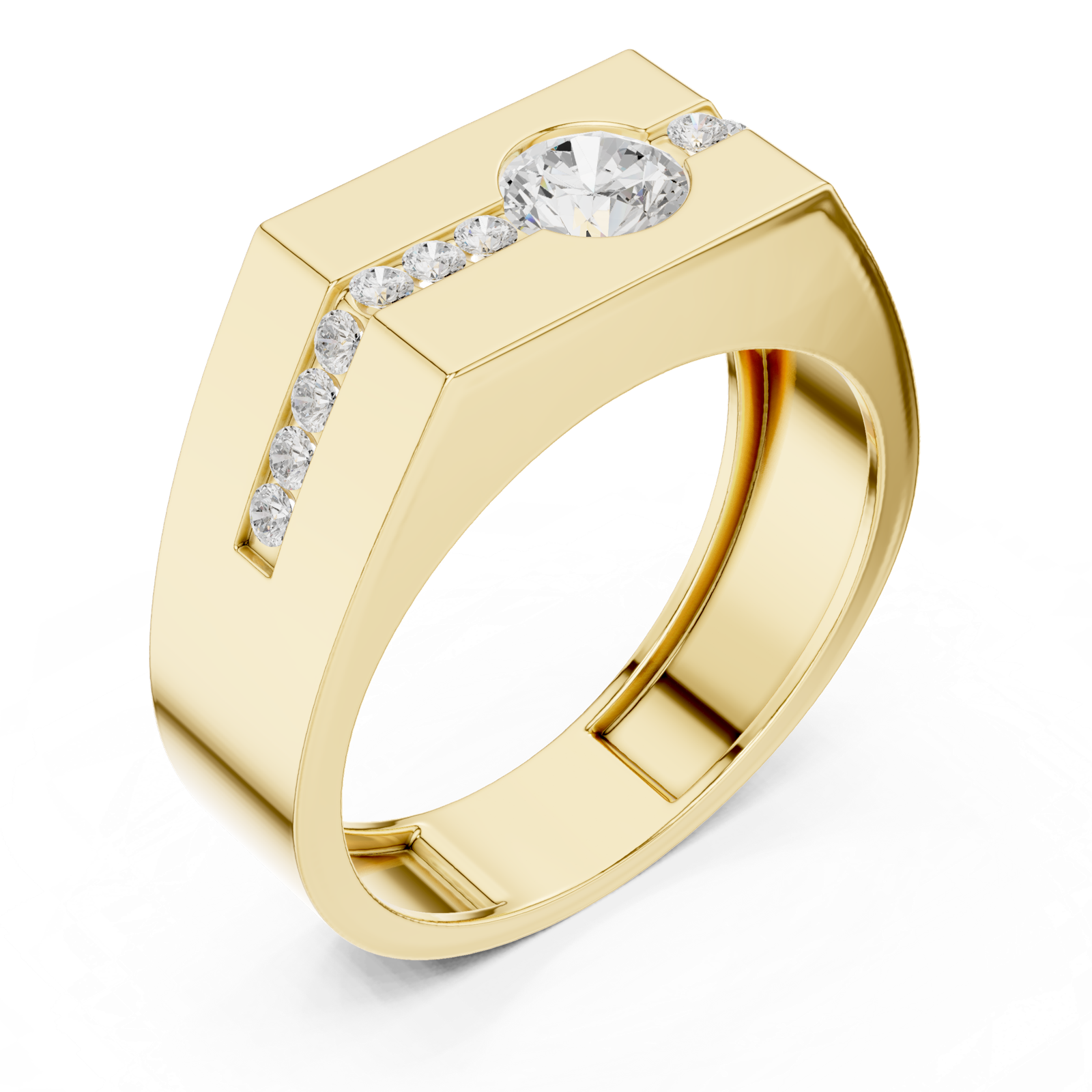 Gold Ring DDLR-390, Yellow Gold, view 2