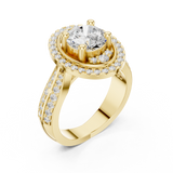 Gold Ring DDLR-401, Yellow Gold, view 2