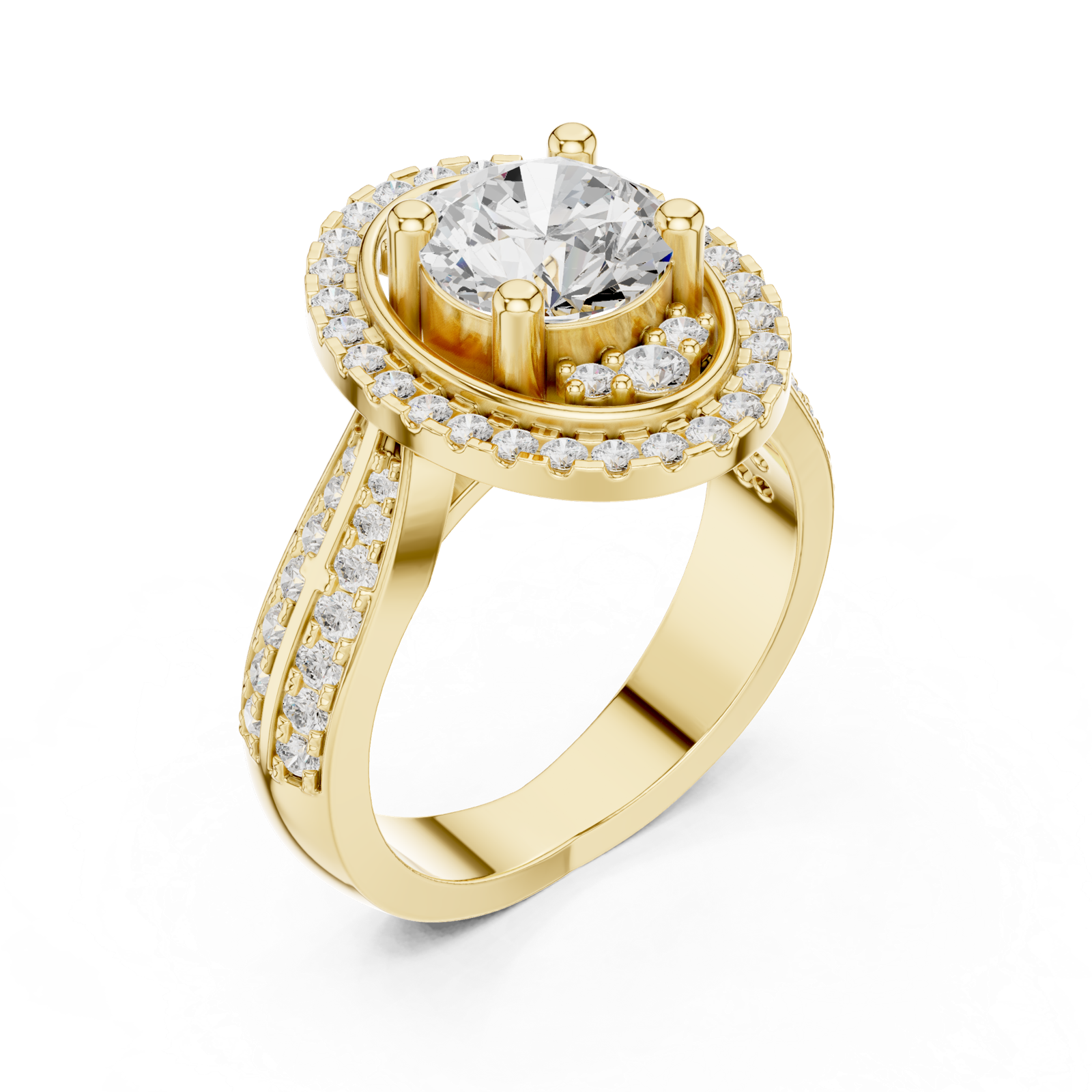 Gold Ring DDLR-401, Yellow Gold, view 2