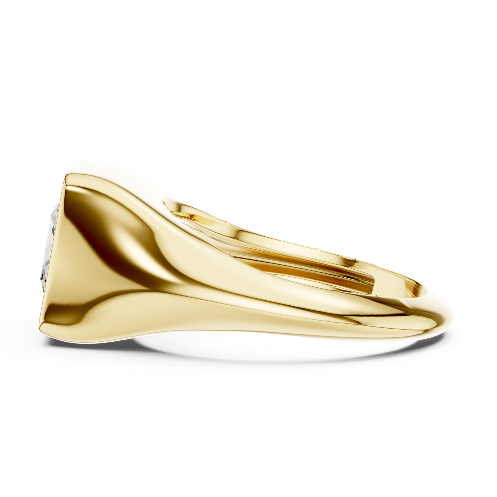 Gold Jewelry L36-4, Princess center stone, Yellow Gold, view 3