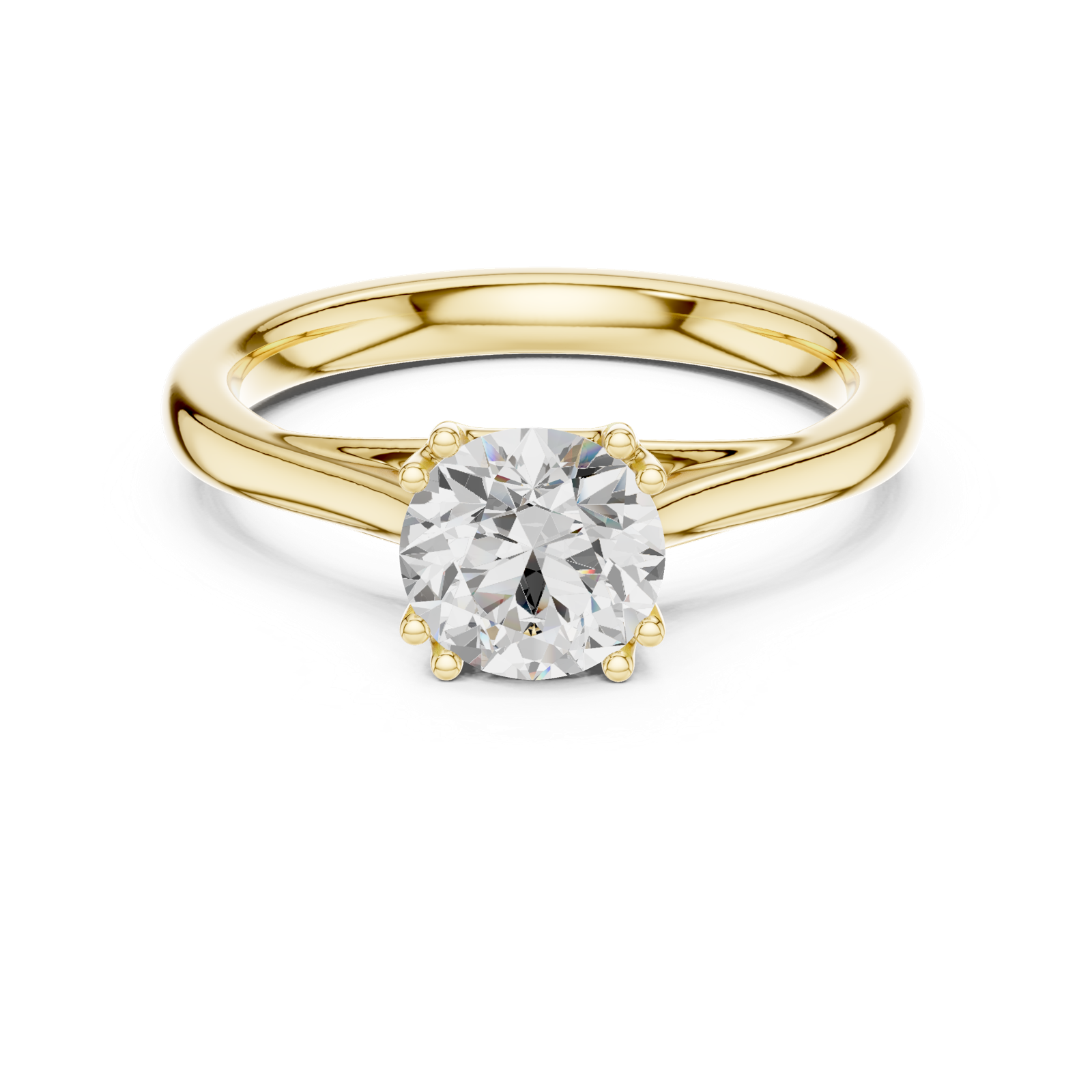 Gold Ring DDLR-549, Yellow Gold, view 4