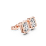 Gold Jewelry DDER-001, Radiant center stone, Rose Gold, view 1