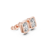 Gold Jewelry DDER-001, Radiant center stone, Rose Gold, view 1