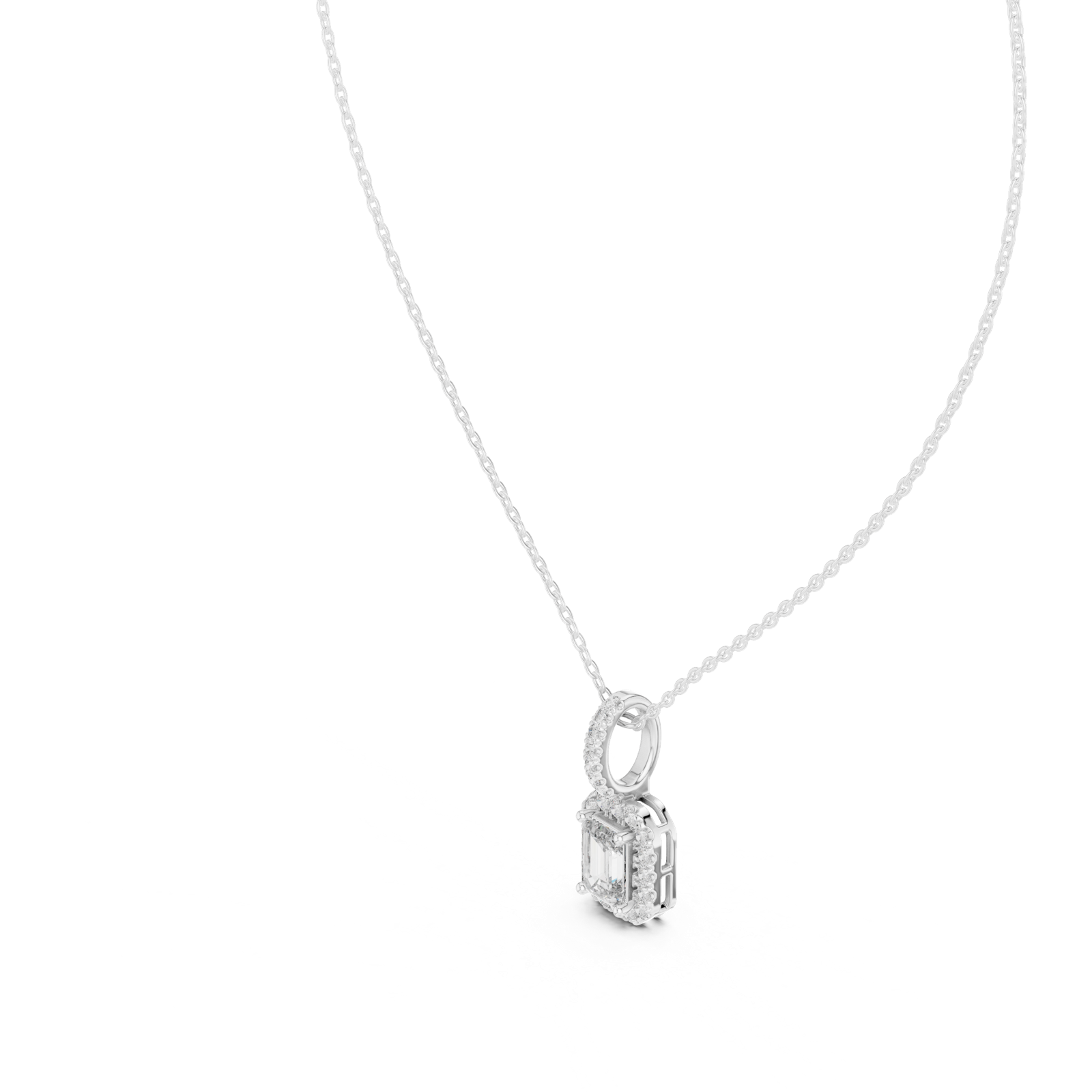 Gold Pendant GPD-0002, White Gold, view 2