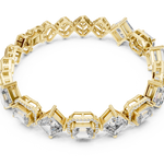 14K Solid Gold Lab Diamond Bracelet, Yellow Gold, view 2