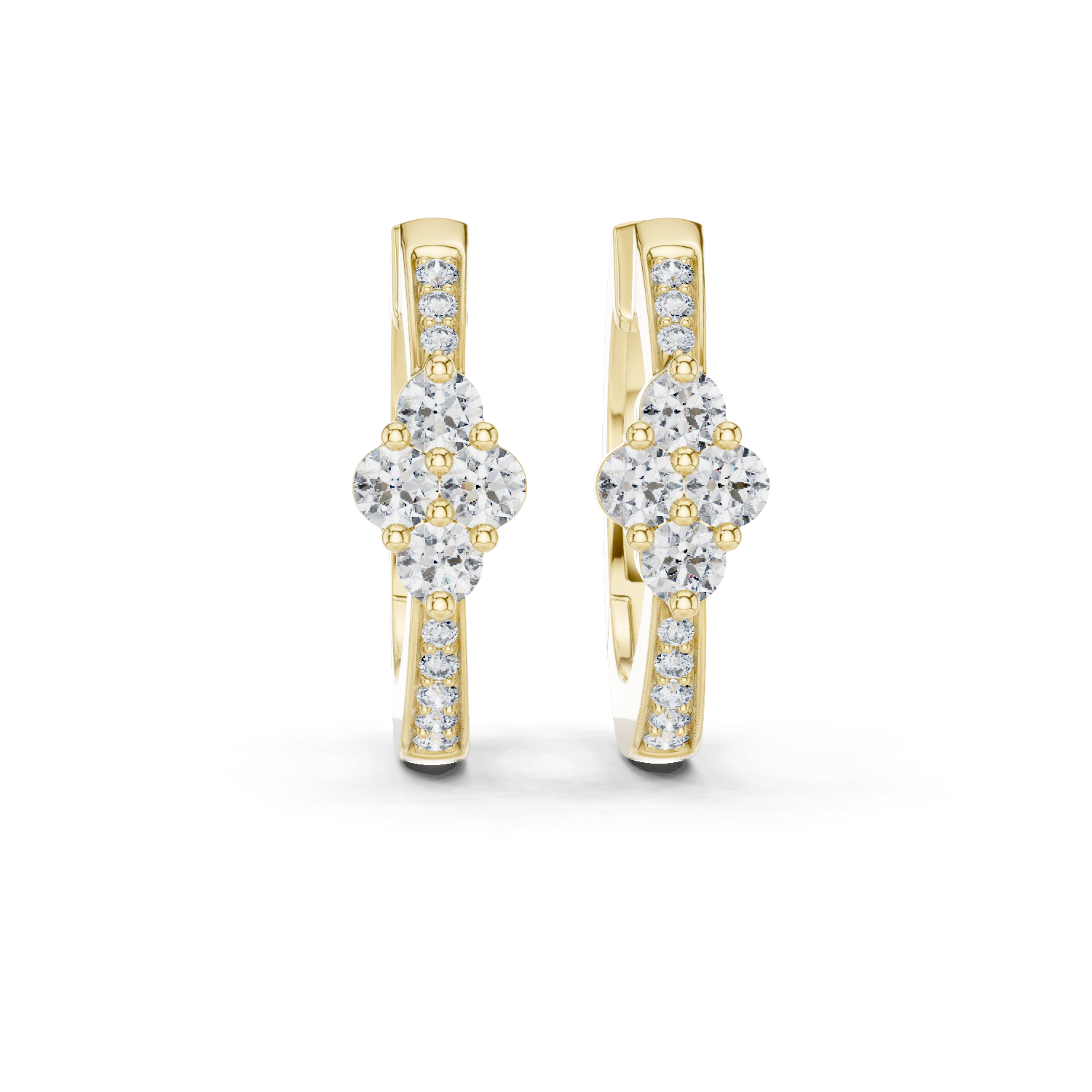 Gold Earrings L03-1, Yellow Gold